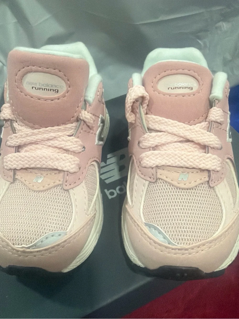 New Balance Kids Pink Mesh & Suede Sneakers